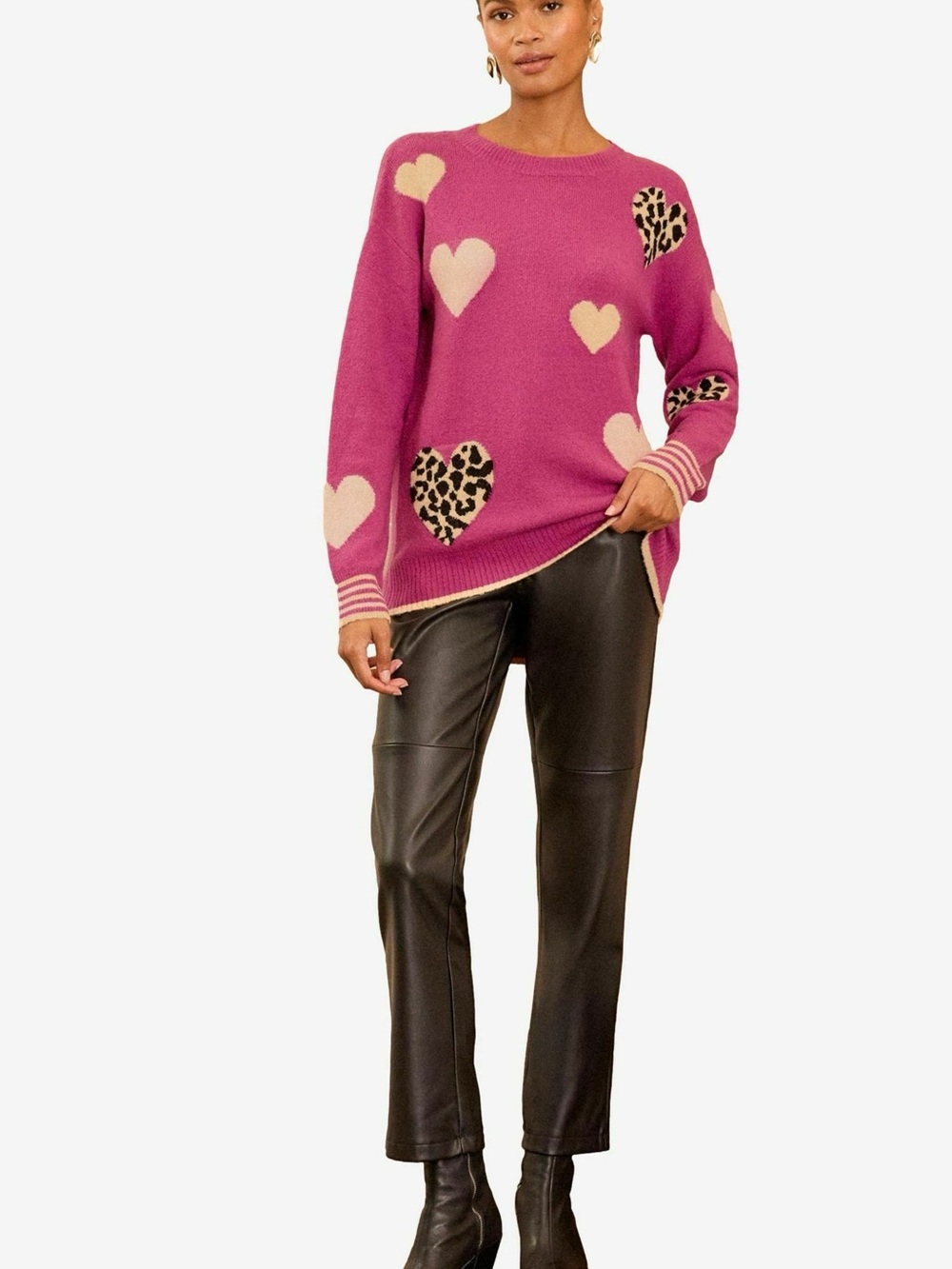 NWT Cece Leopard Sweetheart Sweater S X20